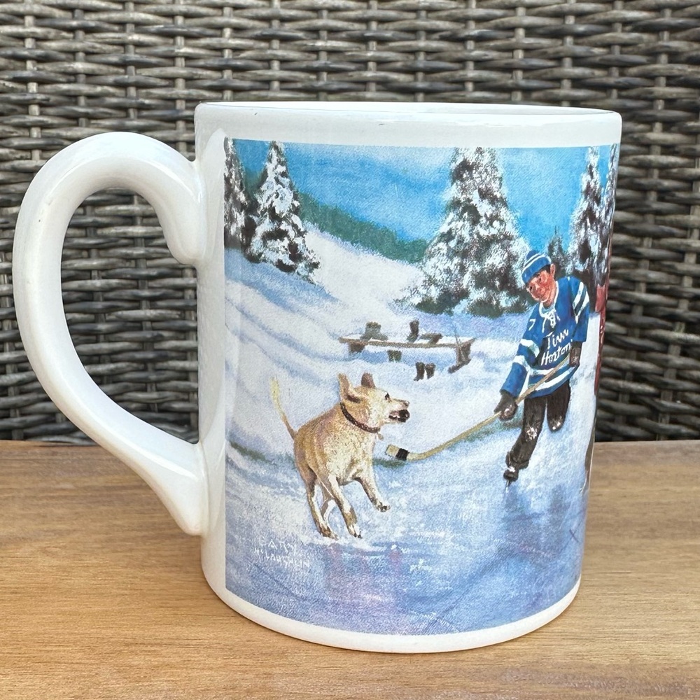 Tim Hortons “Skating Pond” Collector Mug #003 Limited Edition Hockey Scene